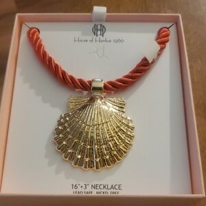 House of Harlow 1960 Gold and Red Statement Necklace